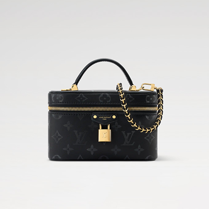 lv louis vuitton vanity chain pouch monogram ink cosmetic bag #m3a372
